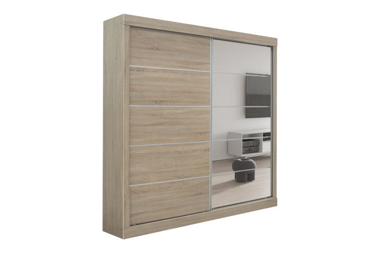 Armoire 'MIKE' 2 Portes coulissante + miroir