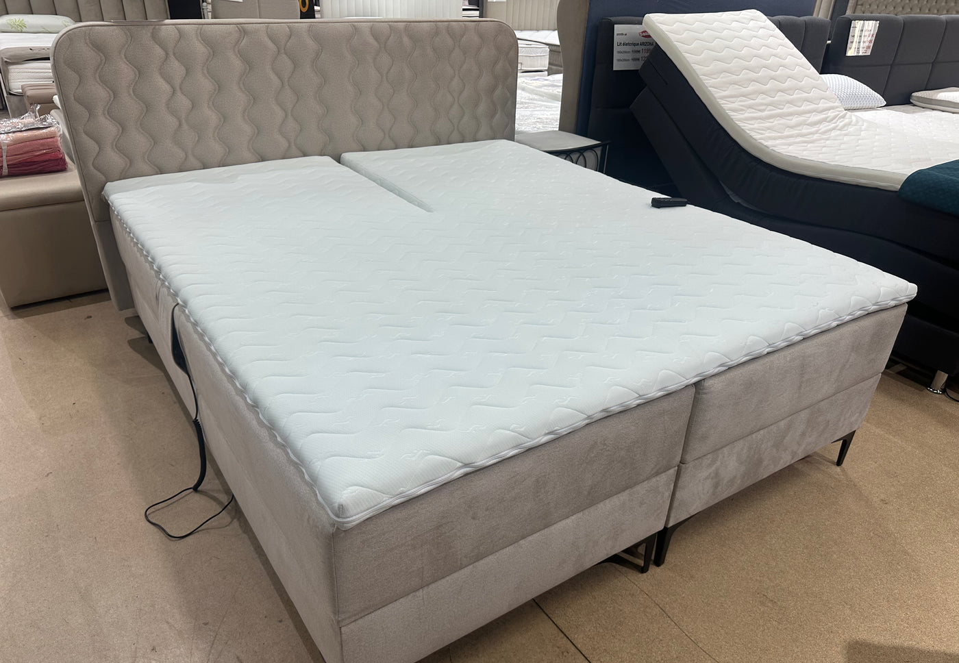 Lit boxspring éléctrique 'Electra box' + MATELAS
