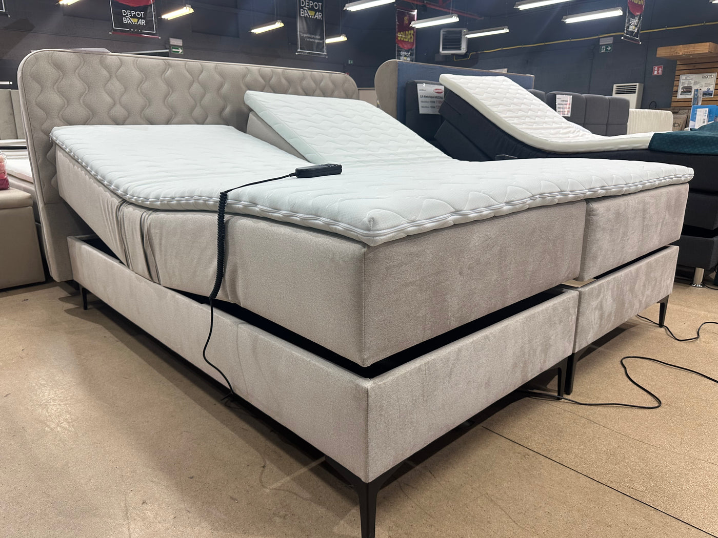 Lit boxspring éléctrique 'Electra box' + MATELAS