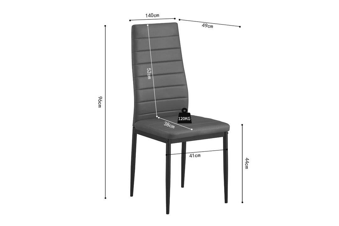 Chaise set de 4 'CATO/KENZO'