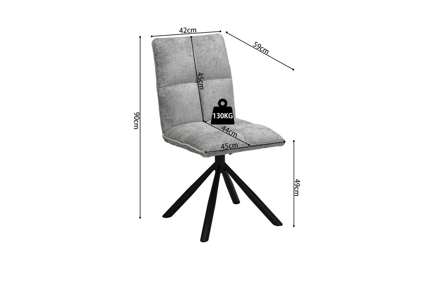 Chaise 'JACK' PIVOTANT