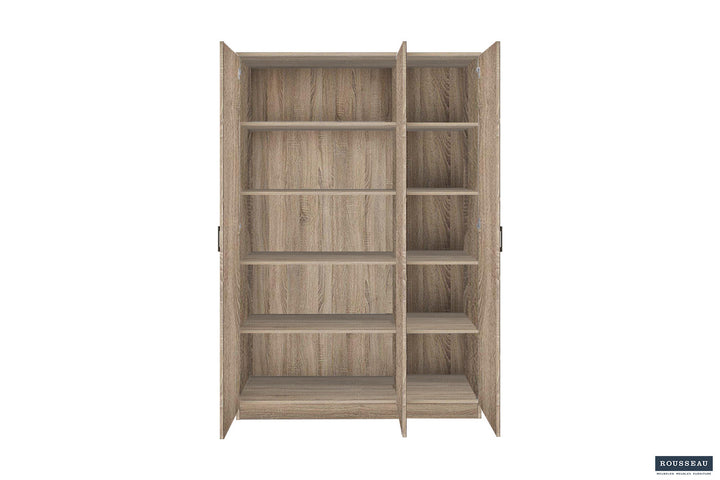 Armoire de Rangement 'Ray' 3 portes + 4 étagères