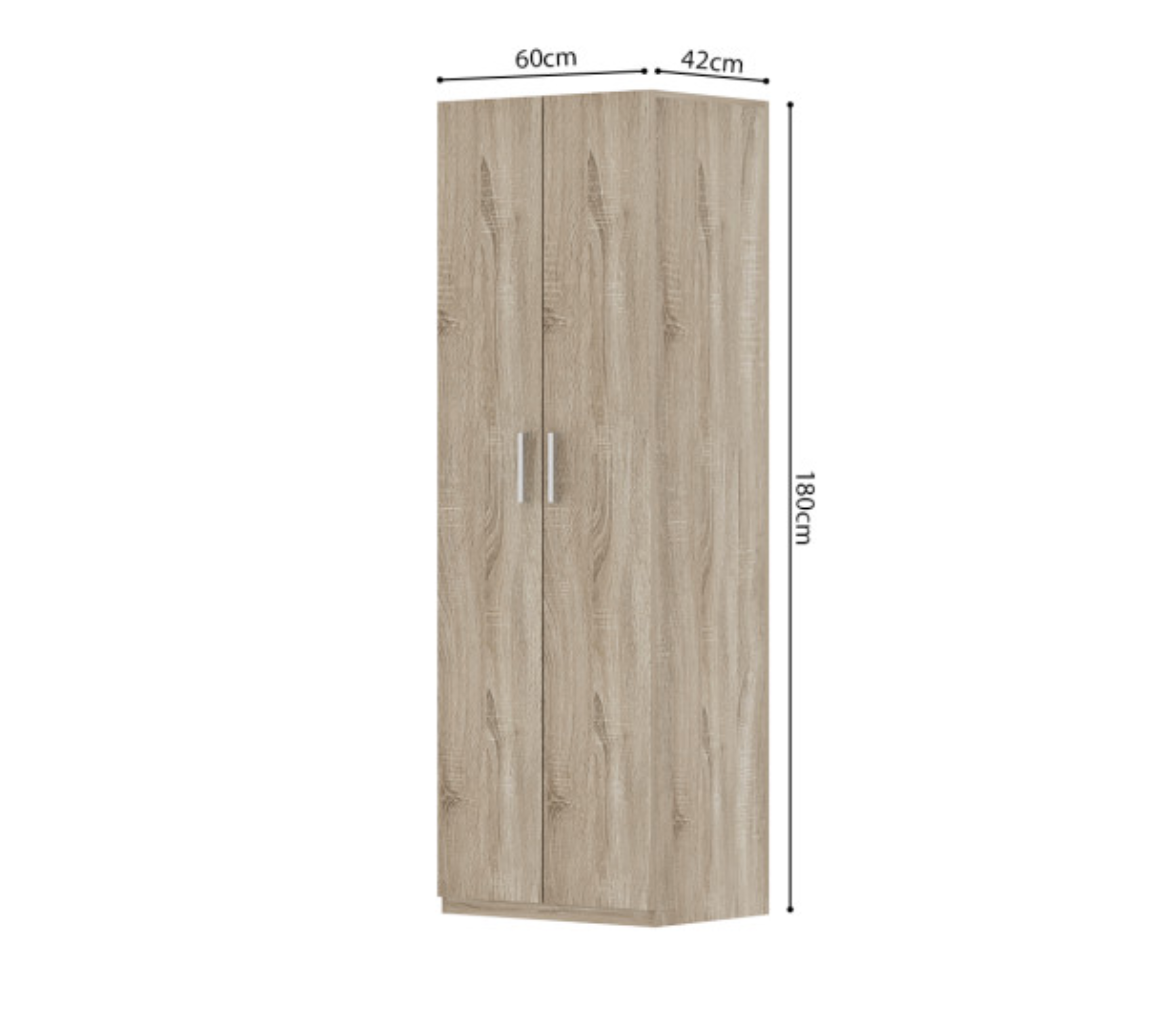 Armoire de Rangement 'Mike' 2 portes 60cm