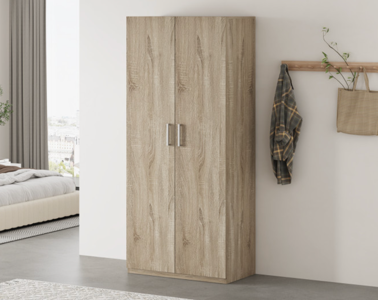 Armoire de Rangement 'Mike' 2 portes 80cm