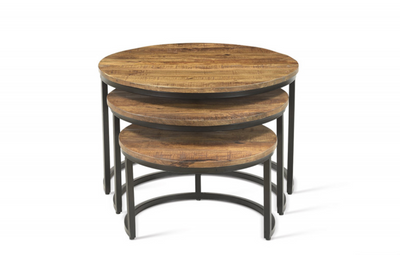 Table basse 'Arnod' set de 3 Bois de Manguier