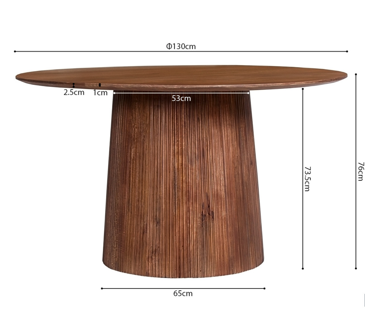 TABLE ronde 'Miguel' 130cm