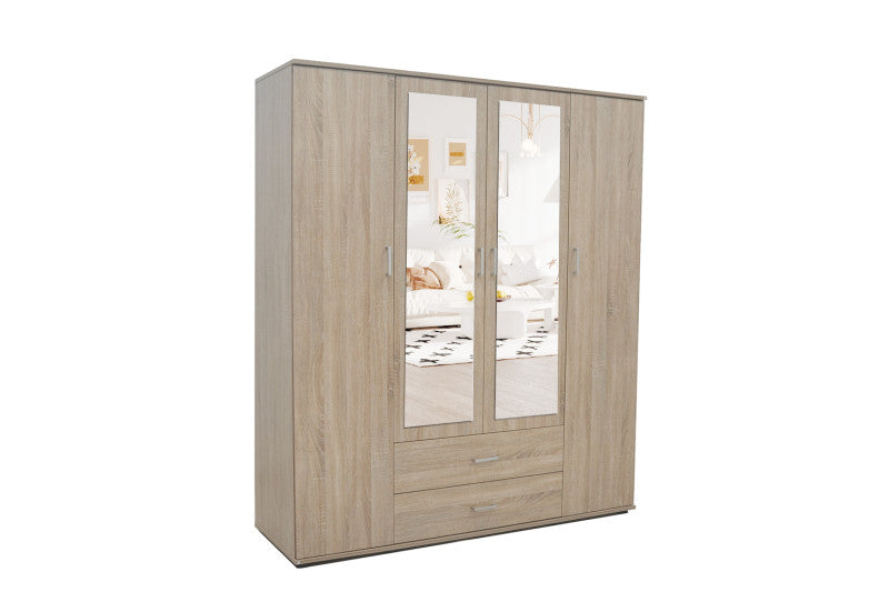 ARMOIRE 'MARC' 4 portes avec 2 miroirs