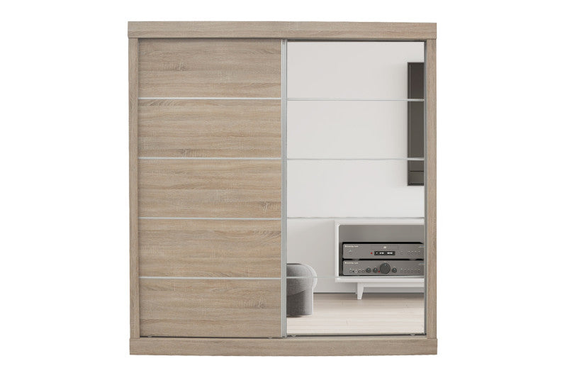 Armoire 'MIKE' 2 Portes coulissante + miroir