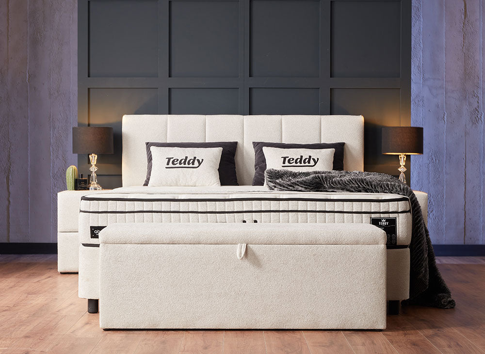 Lit boxspring 'TEDDY' + matelas
