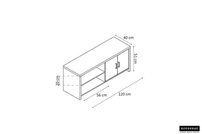 Meuble Tv 'Dixon' 2 portes