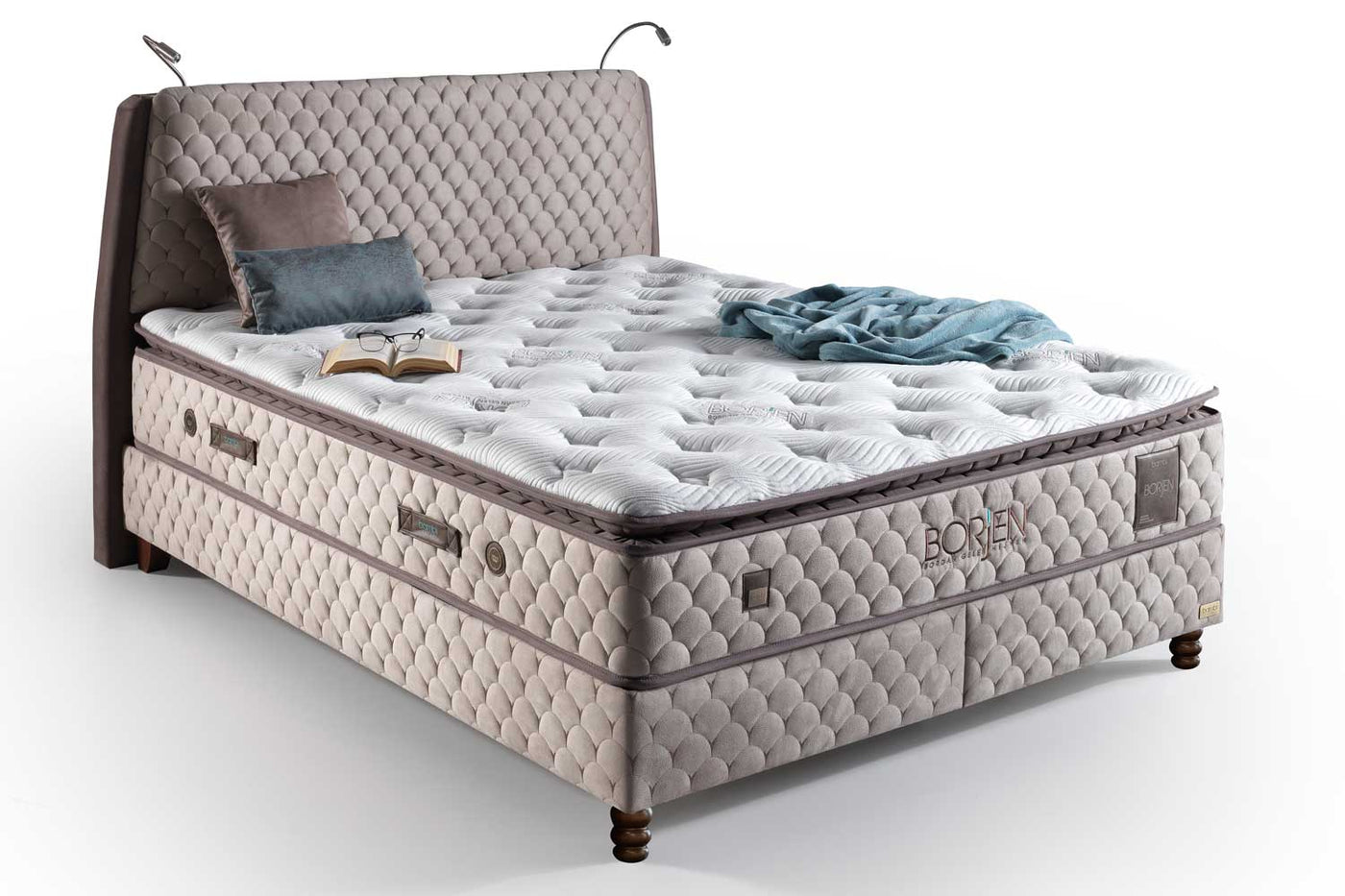 LIT BOXSPRING 'BORJEN' + MATELAS