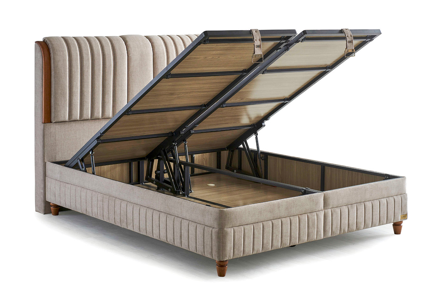 Lit Boxspring 'Kapok Naturel' + matelas